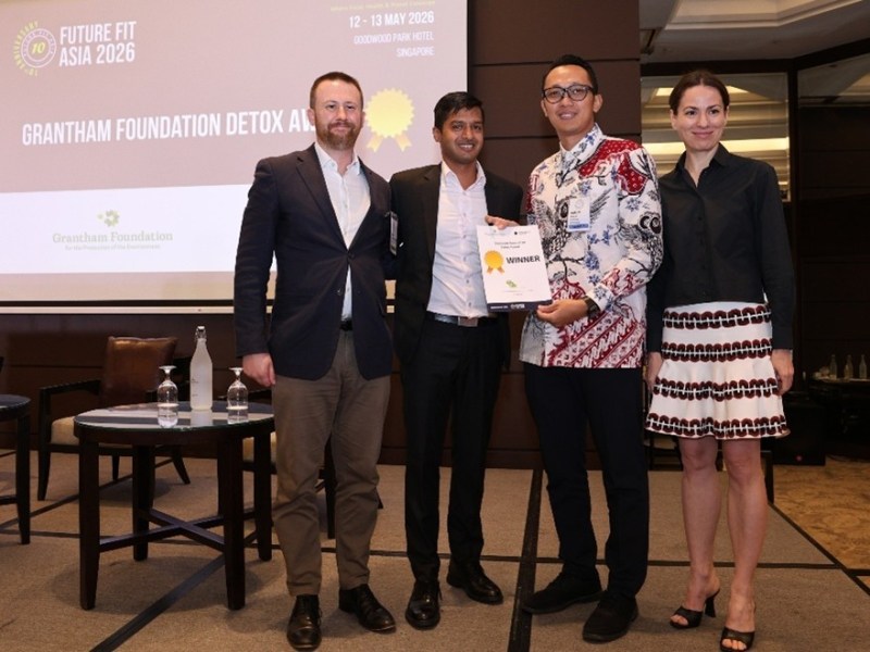 Future Fit Asia Announces Two Winners of Inaugural Grantham Foundation Detox Awards, sharing USD 90,000 in Prizes, at Landmark 10th&nbsp;Edition